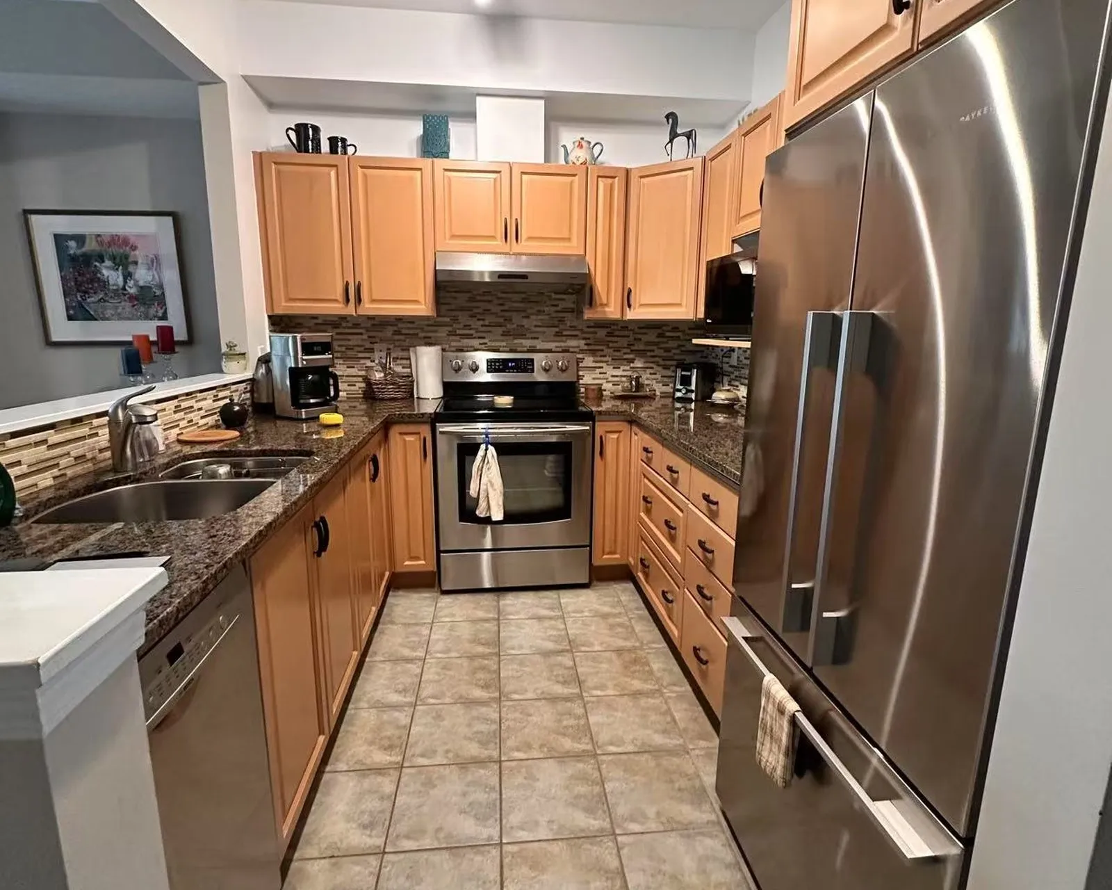 Before — maple sprayed white, everything else kept — Richmond Hill