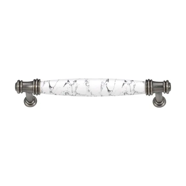 SOUTHDALE 4 Cabinet Handles handle in Antique Nickel/Ceramic, 128mm