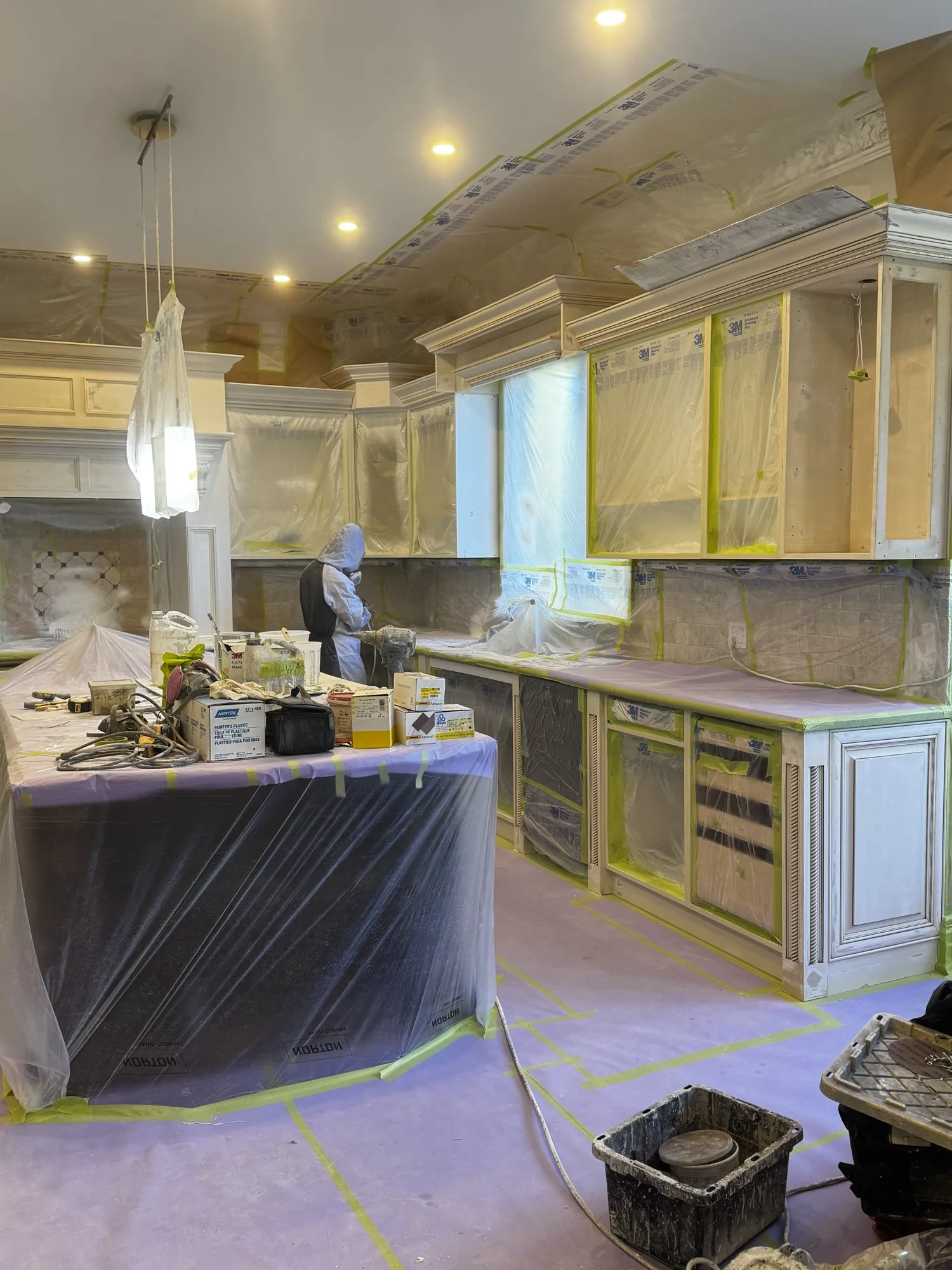 In your kitchen: the cabinet boxes, the face frames, crown and trim we add