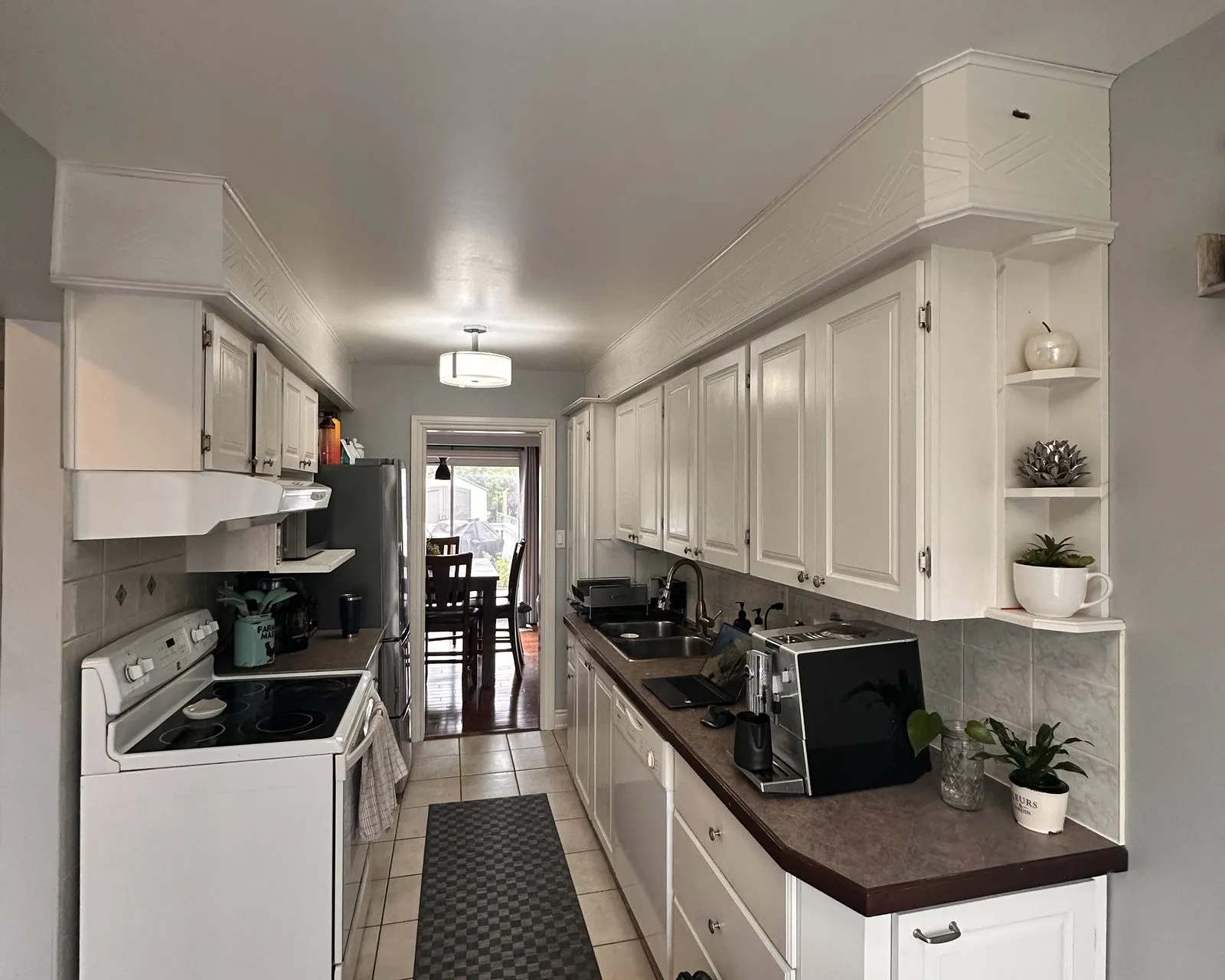 Before — dated galley stripped out, new cabinetry built and fitted — Ford, Oakville