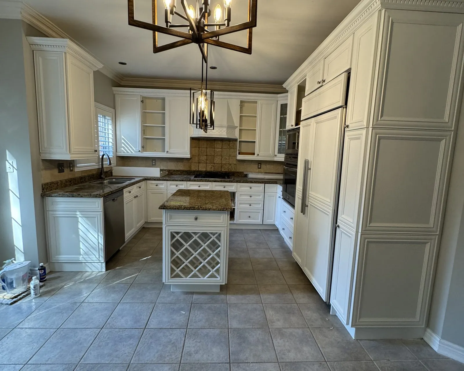After — A Clearview kitchen before and after painting — well-made doors kept and sprayed, with the layout and boxes untouched