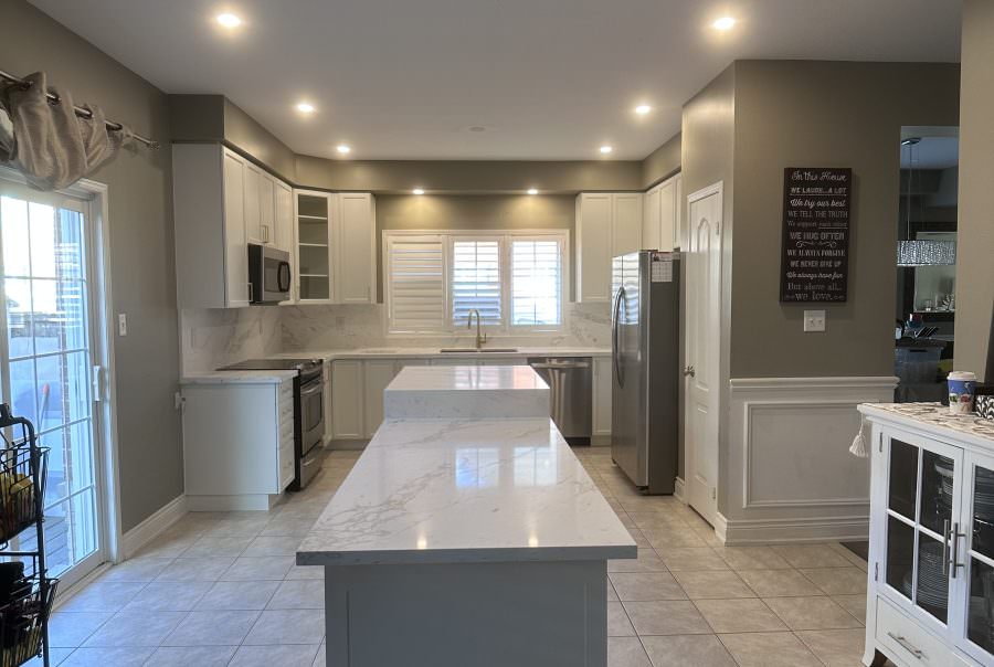 Kitchen Cabinet Painting Services In Aurora 1 Project 6150 – kitchen cabinet painting with millwork in ajax, ontario