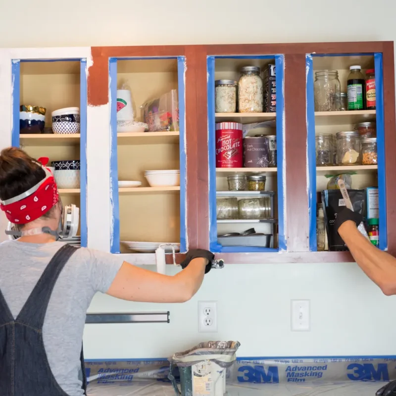 Kitchen cabinet painting - kitchenmadenew